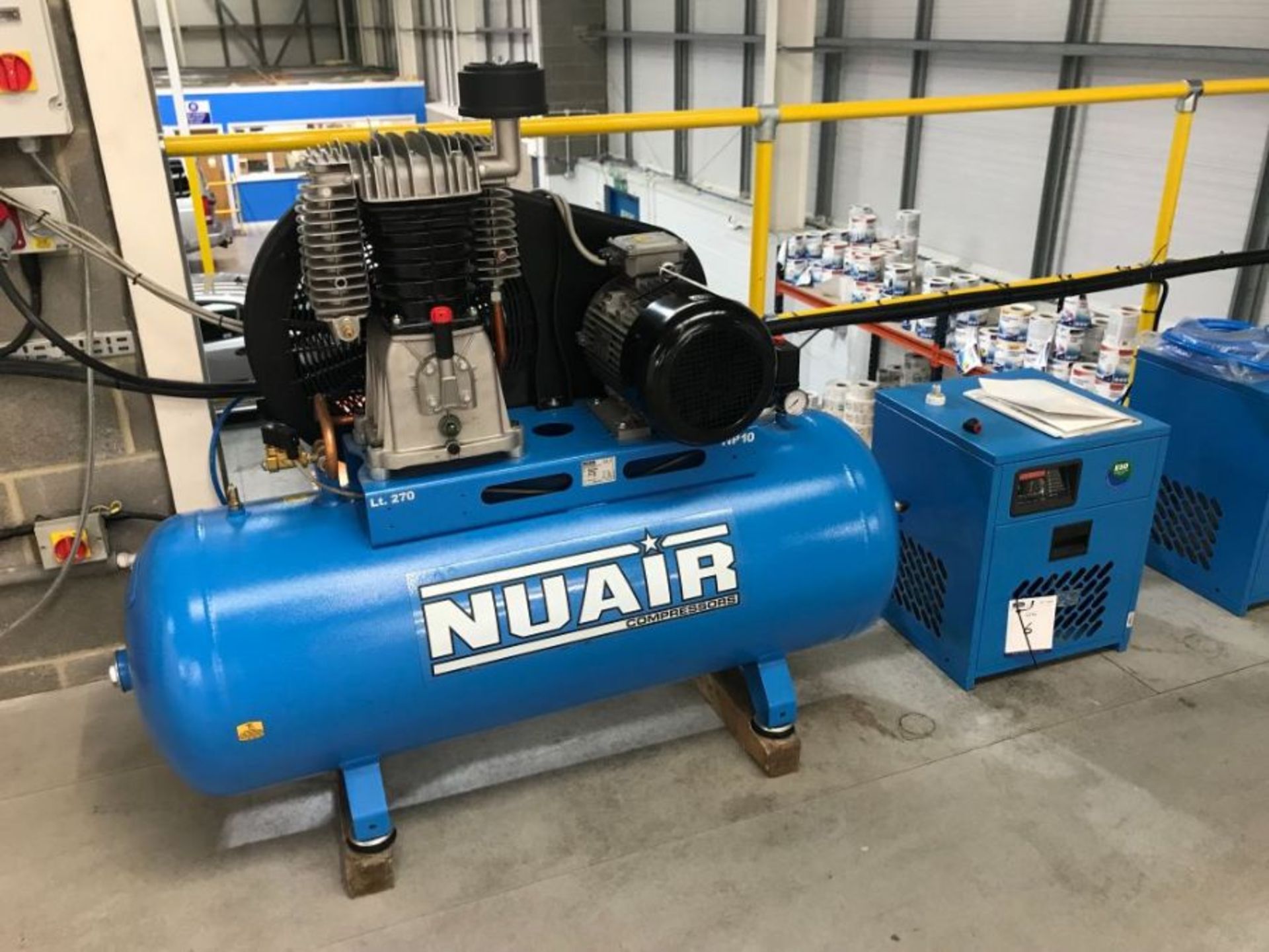 Nu Air NB10/270 receiver mounted air compressor with dryer (2019)