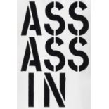 Christopher Wool (American 1955-), 'Assassin, from Black Book', 1989