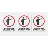 Banksy (British 1974-), 'Authorised Graffiti Area' (Three Works)