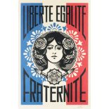 Shepard Fairey (American 1970-), 'Liberte, Egalite, Fraternite', 2018