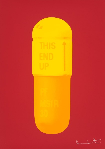 Damien Hirst (British 1965-), 'The Cure (Fire Red/Sun Yellow/Fire Orange)', 2014