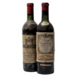 2 bottles Mixed 1962 Bordeaux