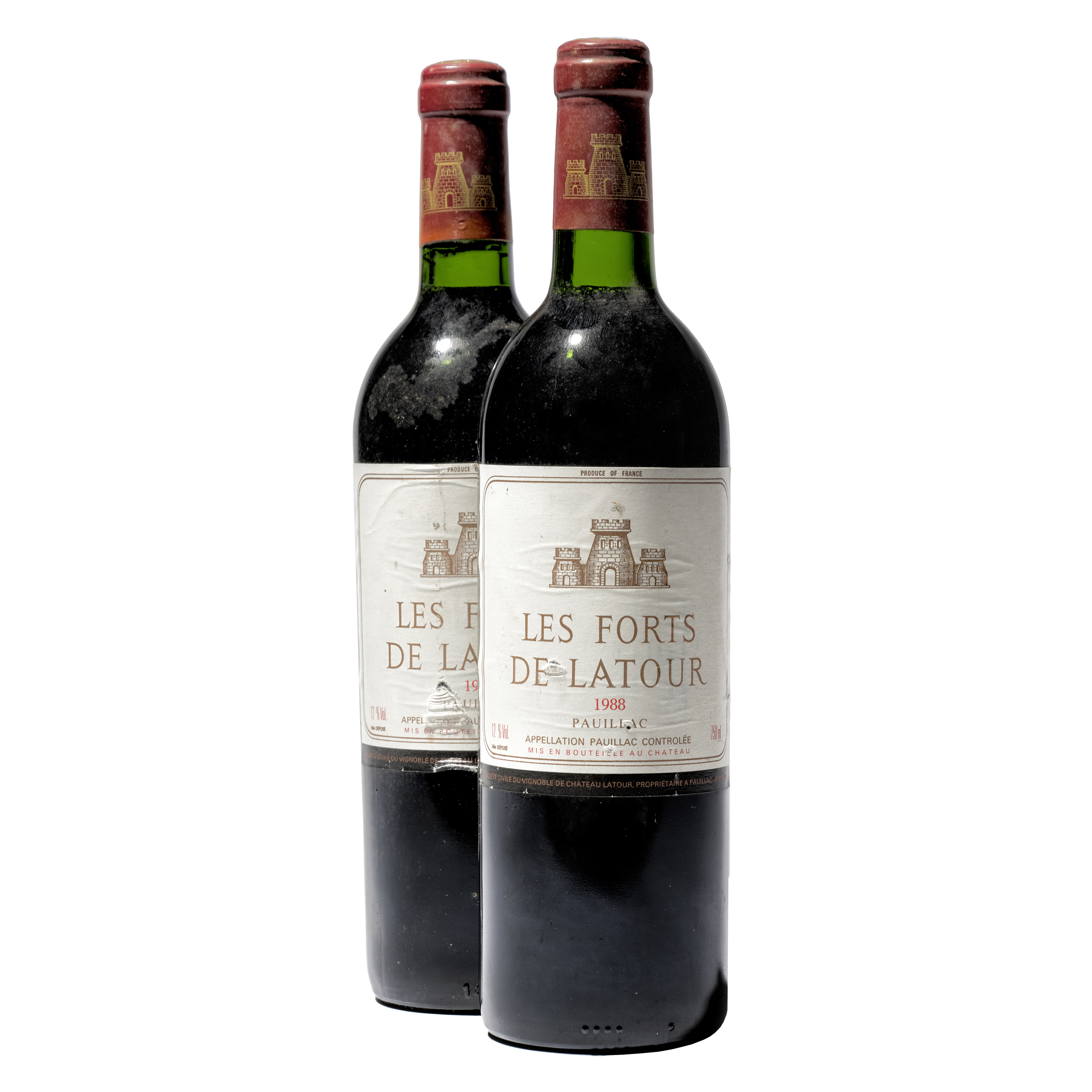 2 bottles 1988 Les Forts de Latour