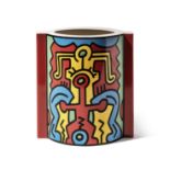 Keith Haring (American 1958-1990), 'Spirit Of Art Vase', 1992