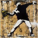 Mr Brainwash (French 1966-), 'Banksy Thrower', 2013