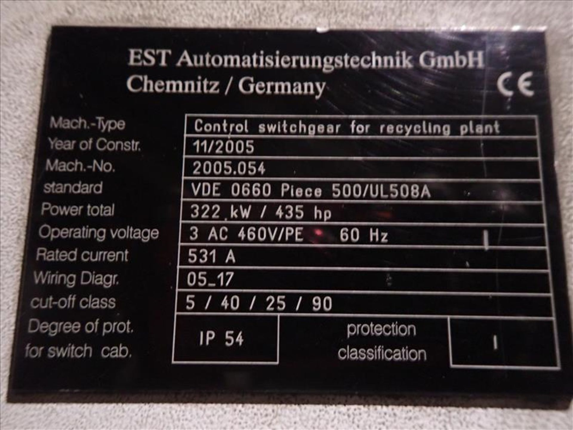 Control panels for Chain Shredding System Line 1 (Subject to confirmation. The winner will be - Image 3 of 3