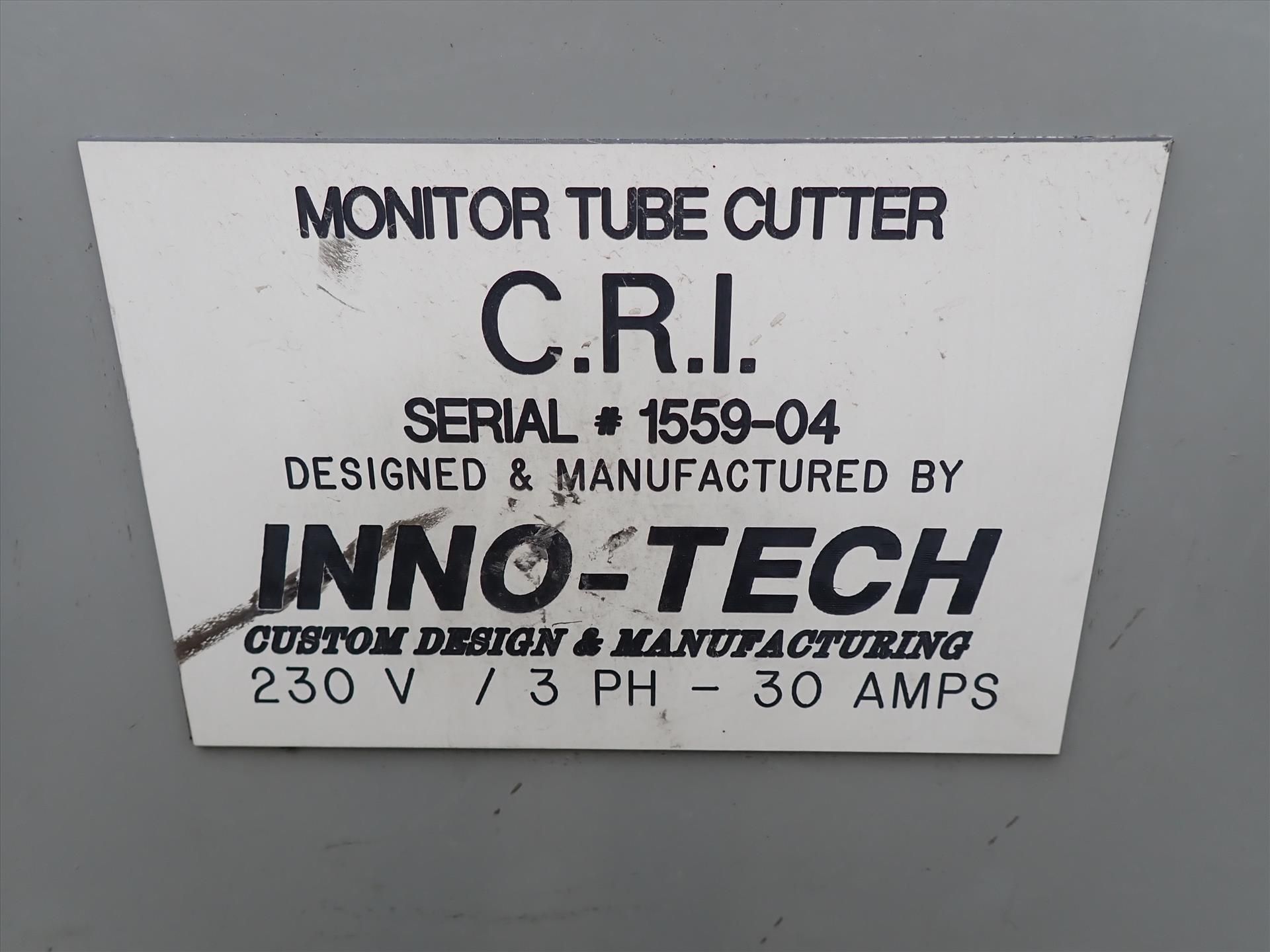 Inno-Tech monitor tube glass cutter, mod. CRI, ser. no. 1559-04, 5 hp, 230V - Image 5 of 5