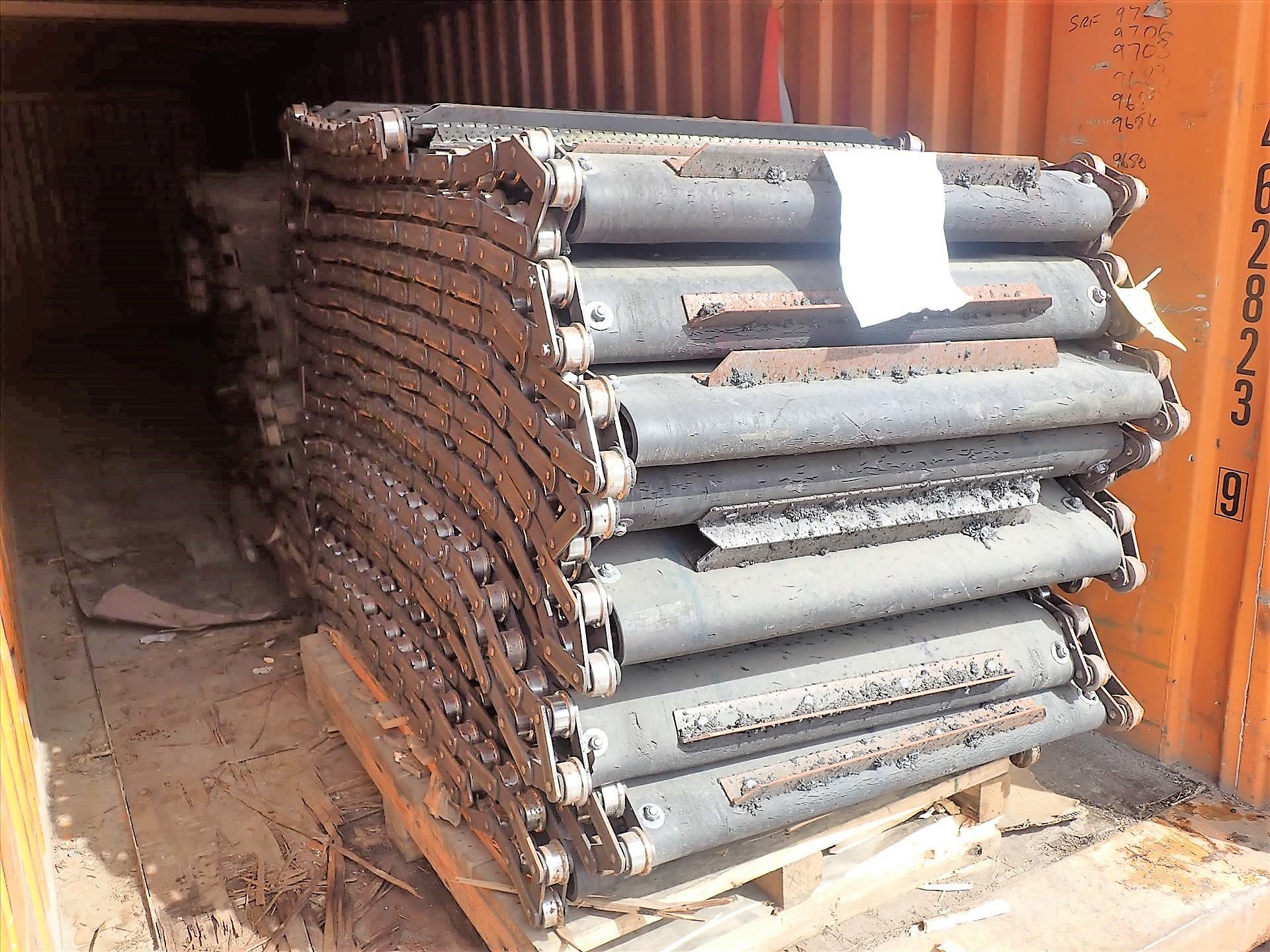 Chain Shredding Line 1/2 spare parts: chain shredder infeed belt, approx. 40" fluted rubber belt