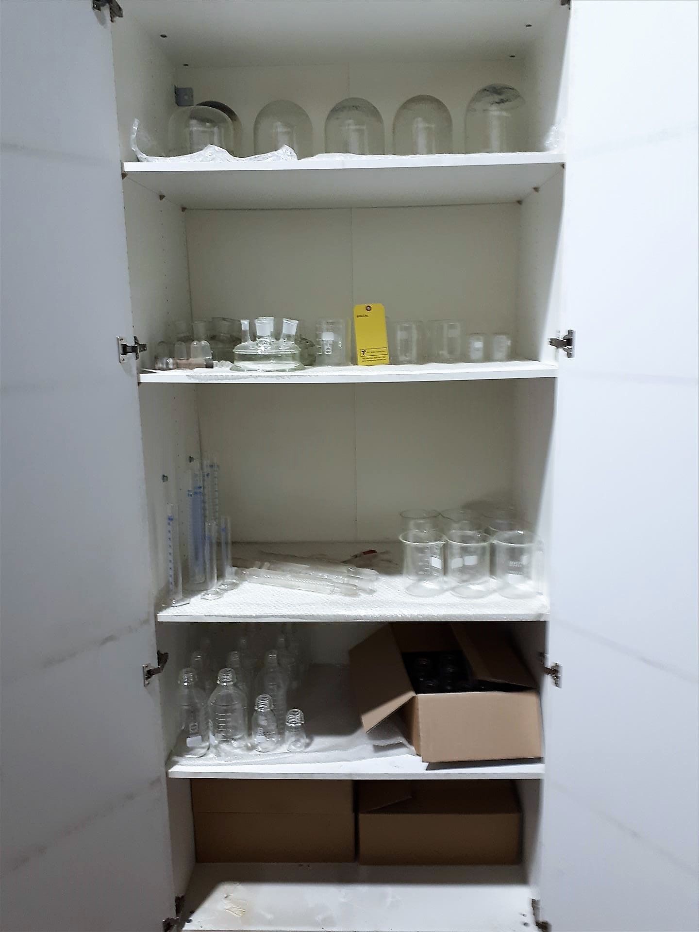large qty. of misc. glass labware and consumables throughout lab