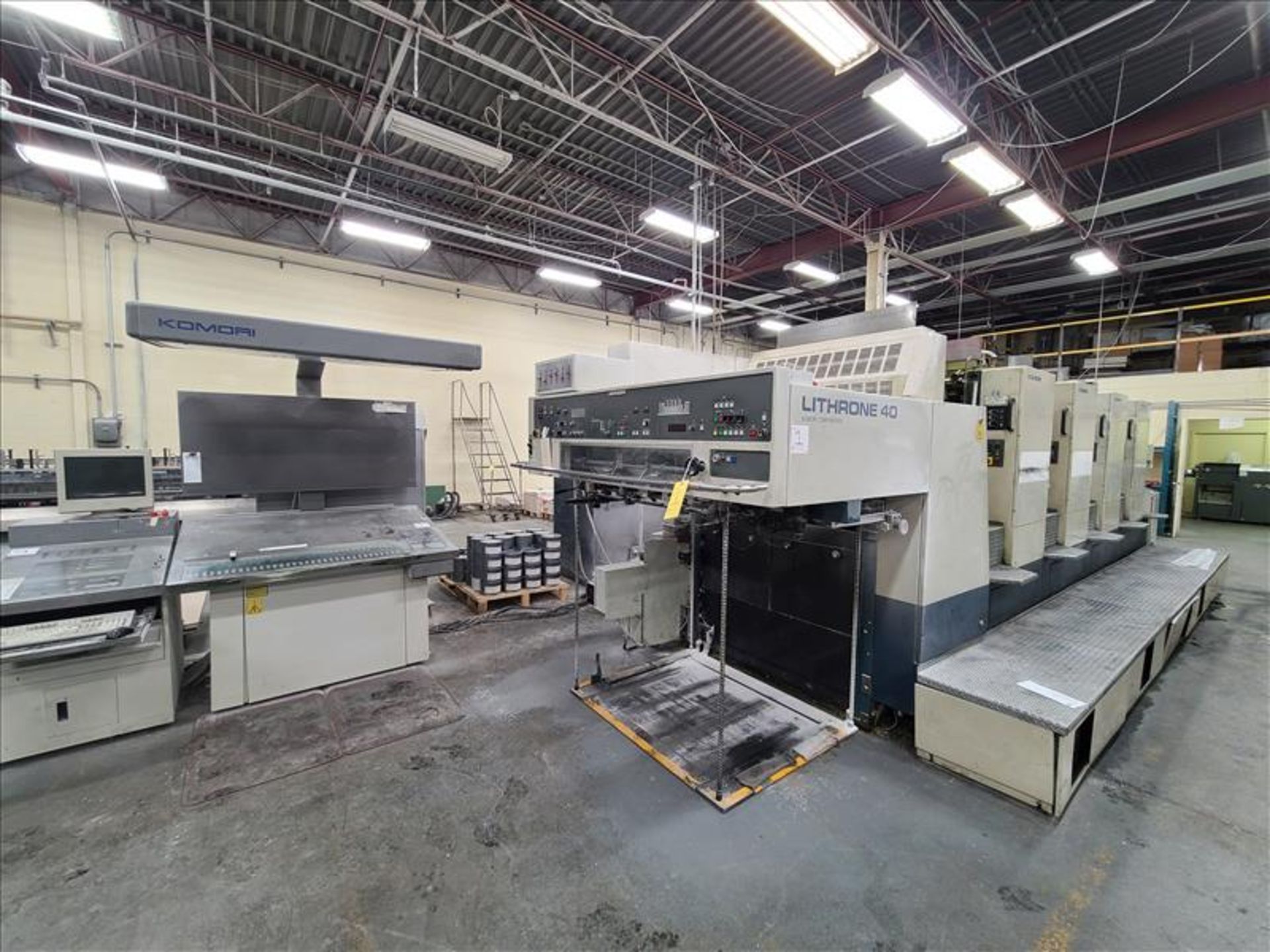 Komori 4-color offset printing press, Series Lithrone 40, model L-440, S/N.2202 approx. 68