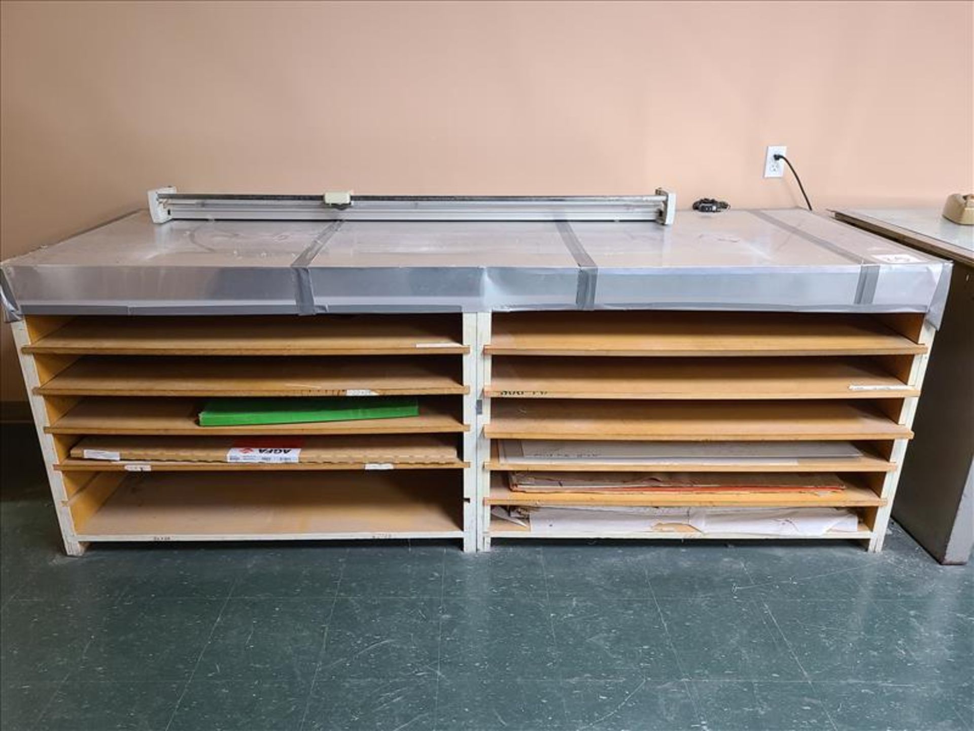 Drafting Paper Organizer, 100" x 38" x 36"