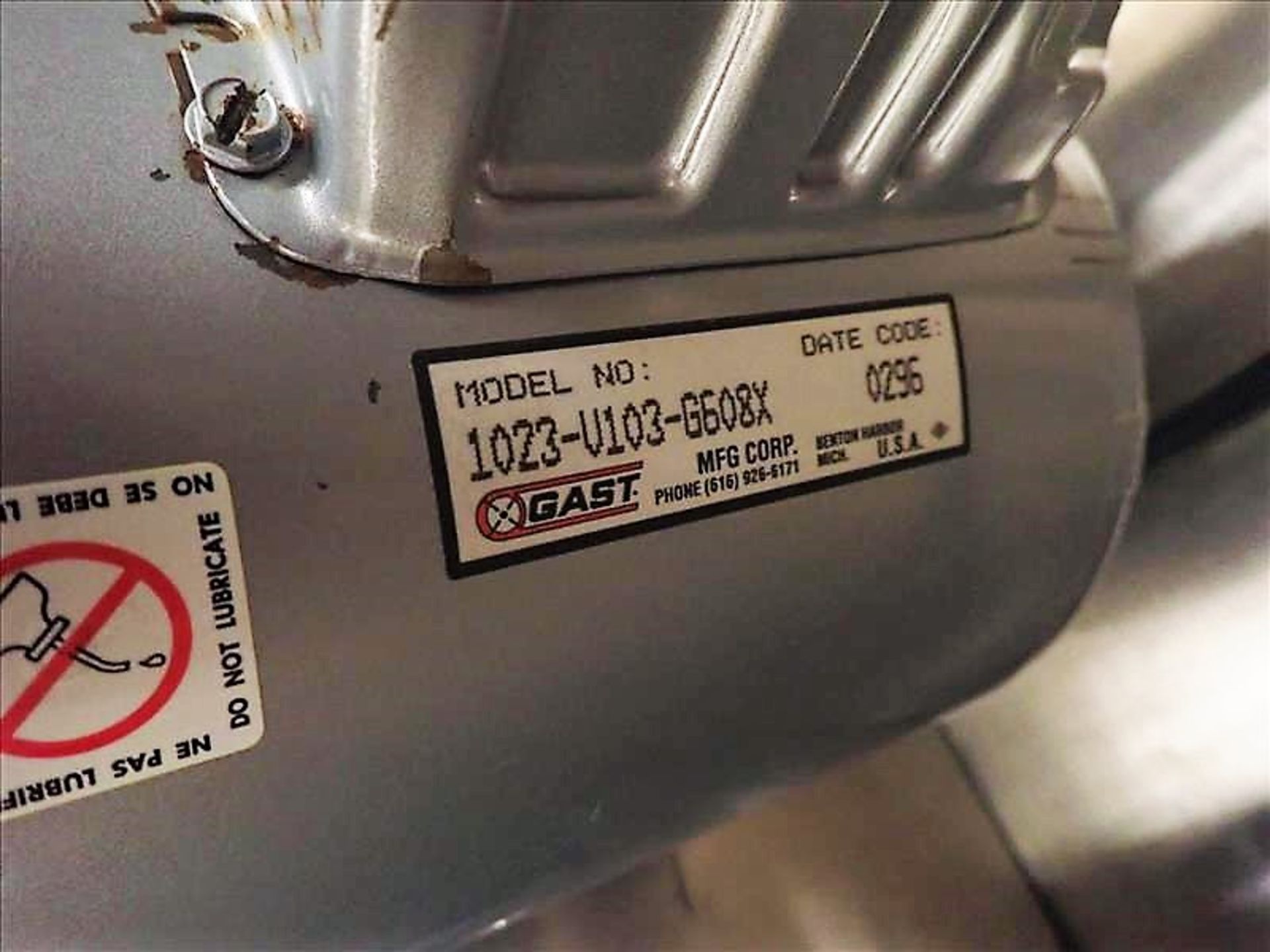 NewBrunswick S-T-A- ibological air sampler, mod. STA-303 w/ Gast vacuum pump, mod. 1023-V103-G608X - Image 5 of 5