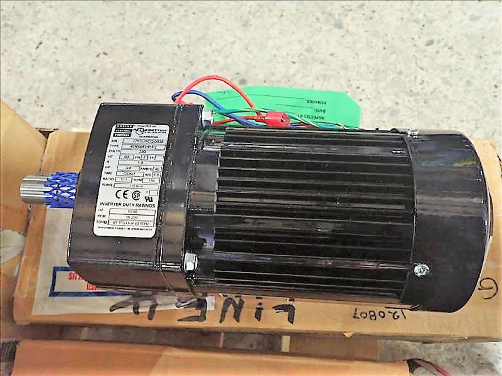 (3) motors, 1/40 hp, 1/20 hp and 3/8 hp - Image 6 of 7