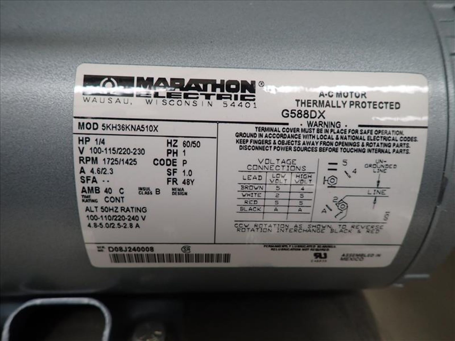 Halton visual volume check inspection station w/ Gast 1/3 hp vacuum pump - Image 2 of 2