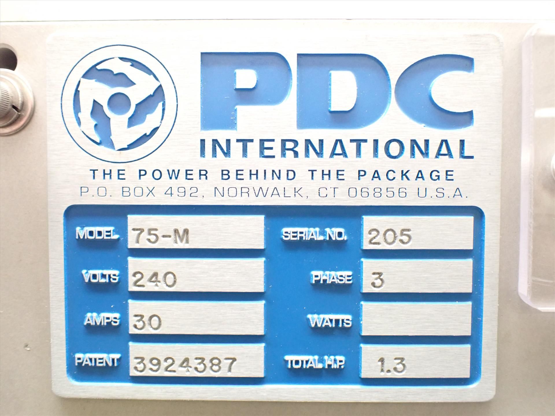 PDC mod. 75-M neck-band sealer, s/s, 1.3 hp w/ ProFace touch screen controls, ser. no. 205 ( - Image 7 of 7