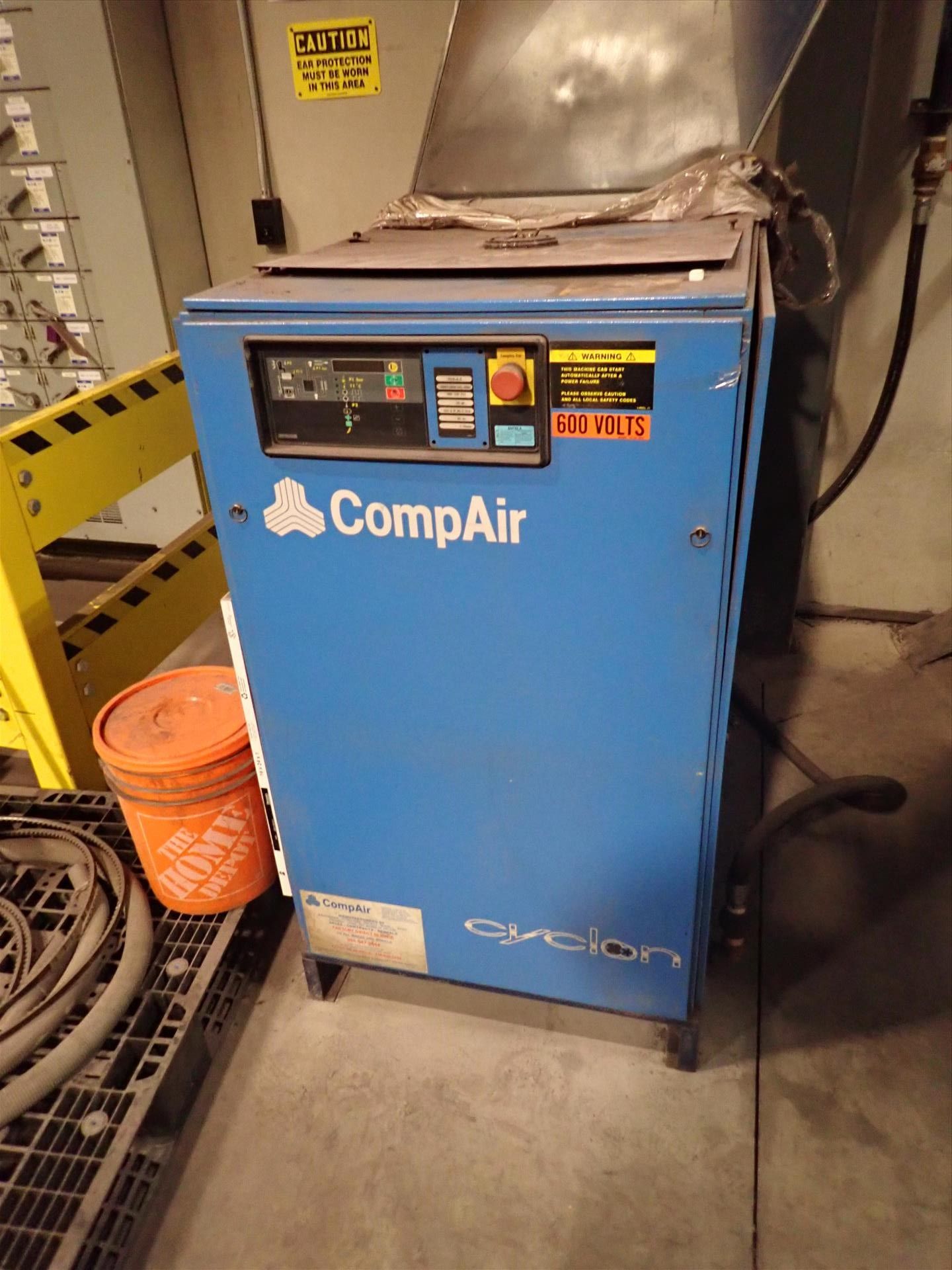 CompAir rotary screw air compressor, 25 hp (not working, for parts only) , mod. C218-8.2, ser. no.