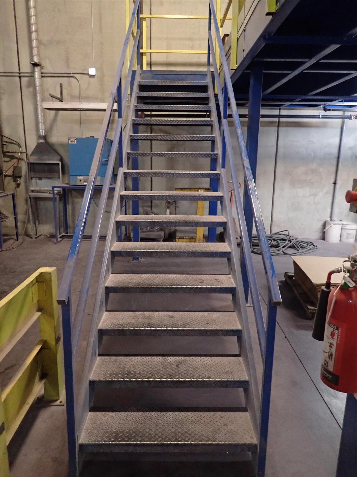 mezzanine, approx. 20' x 30', freestanding, diamond plate, stair access (Subject to confirmation. - Image 4 of 5