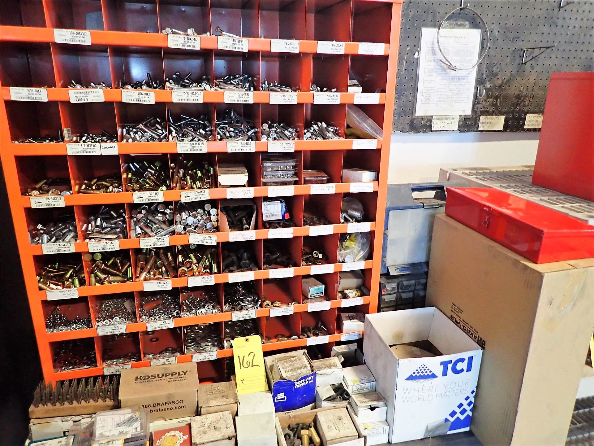 small parts cabinet c/w contents