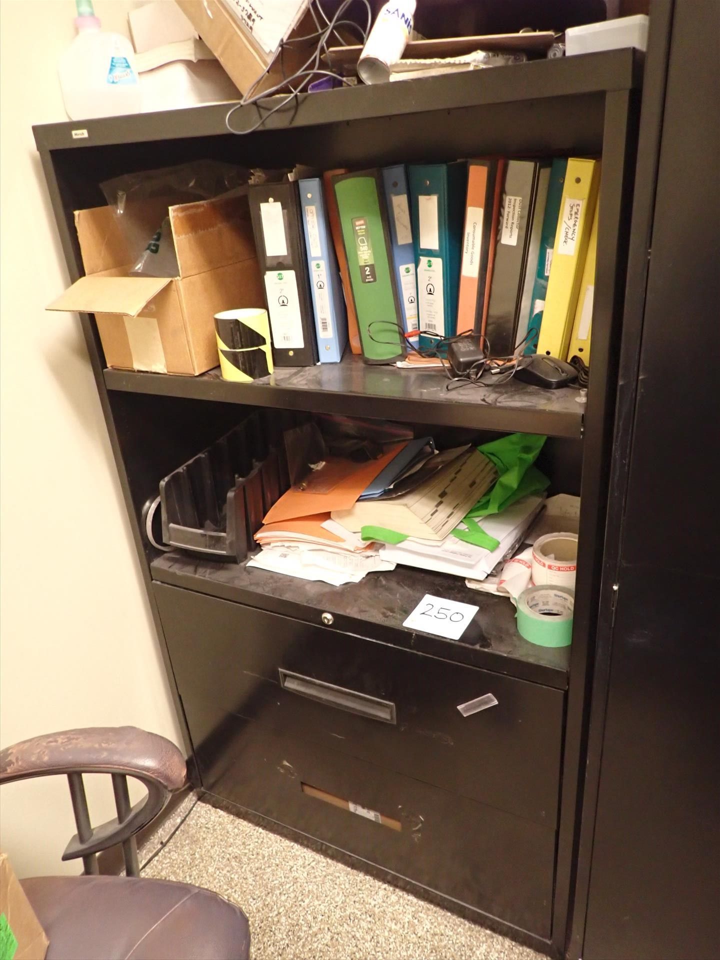 2-drawer horizontal filling cabinet w/ shelving