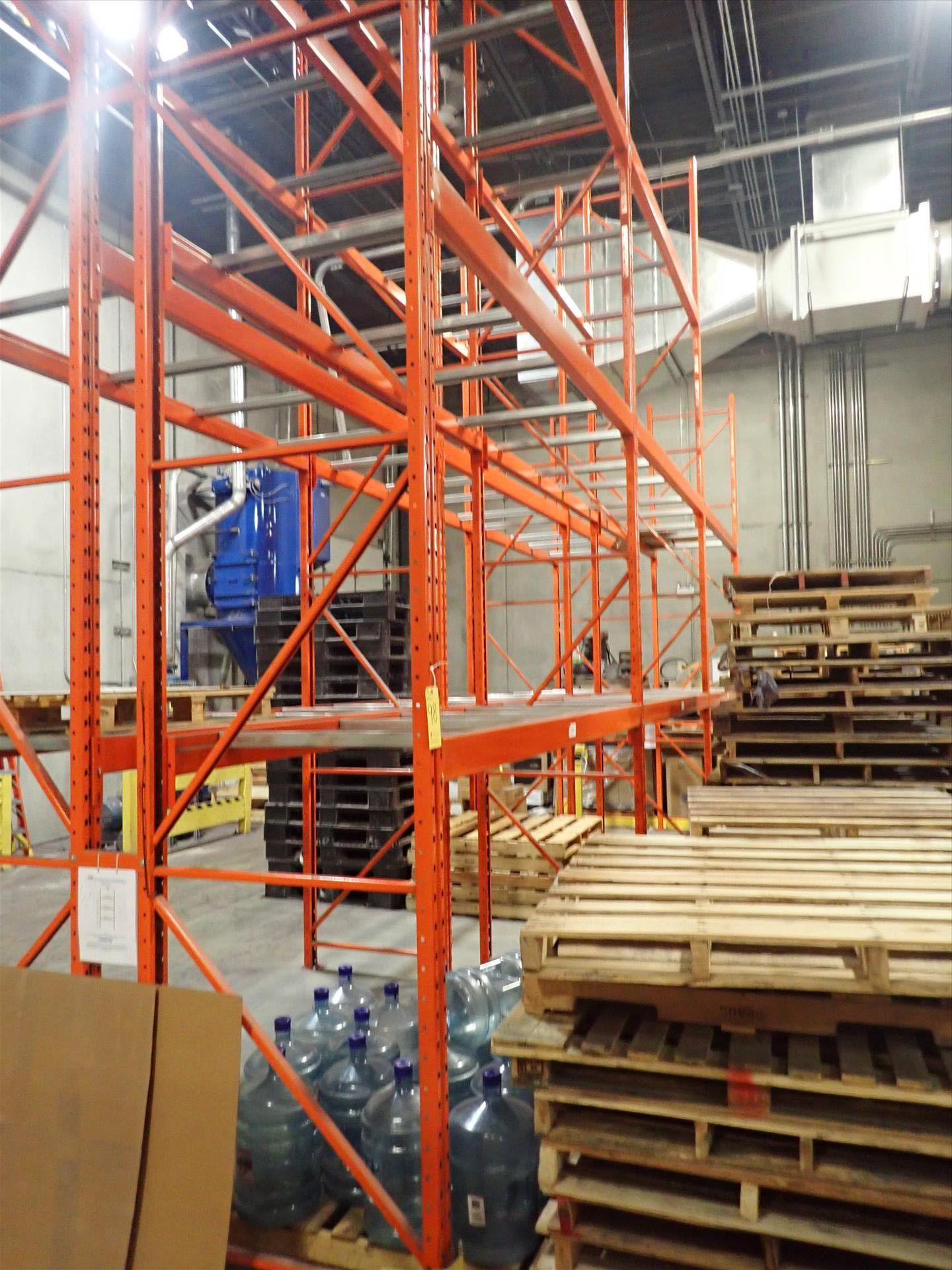 (3 sec.) pallet racking, approx. 20' H x 9' W x 38" D