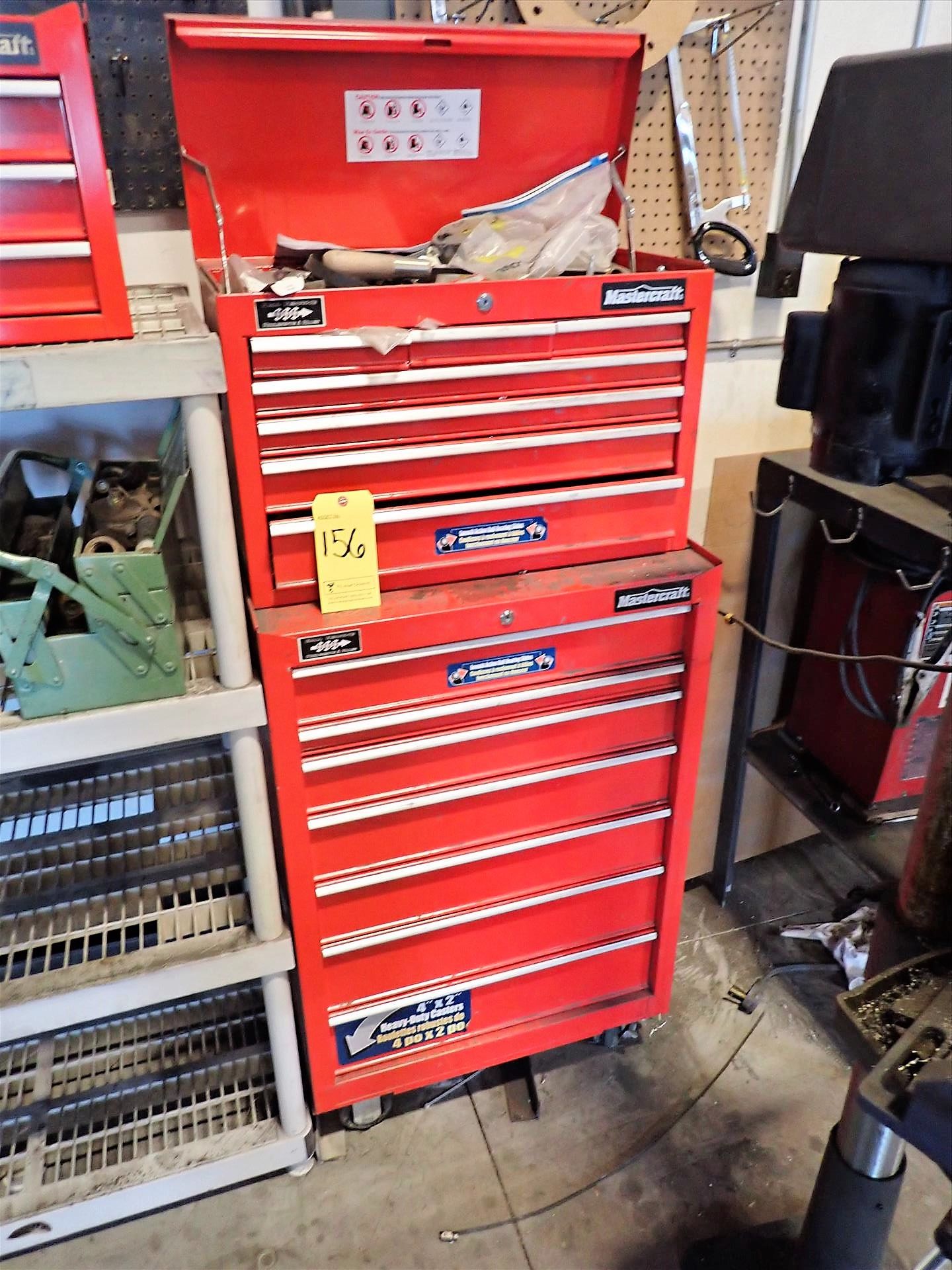 MasterCraft tool chest on casters c/w contents