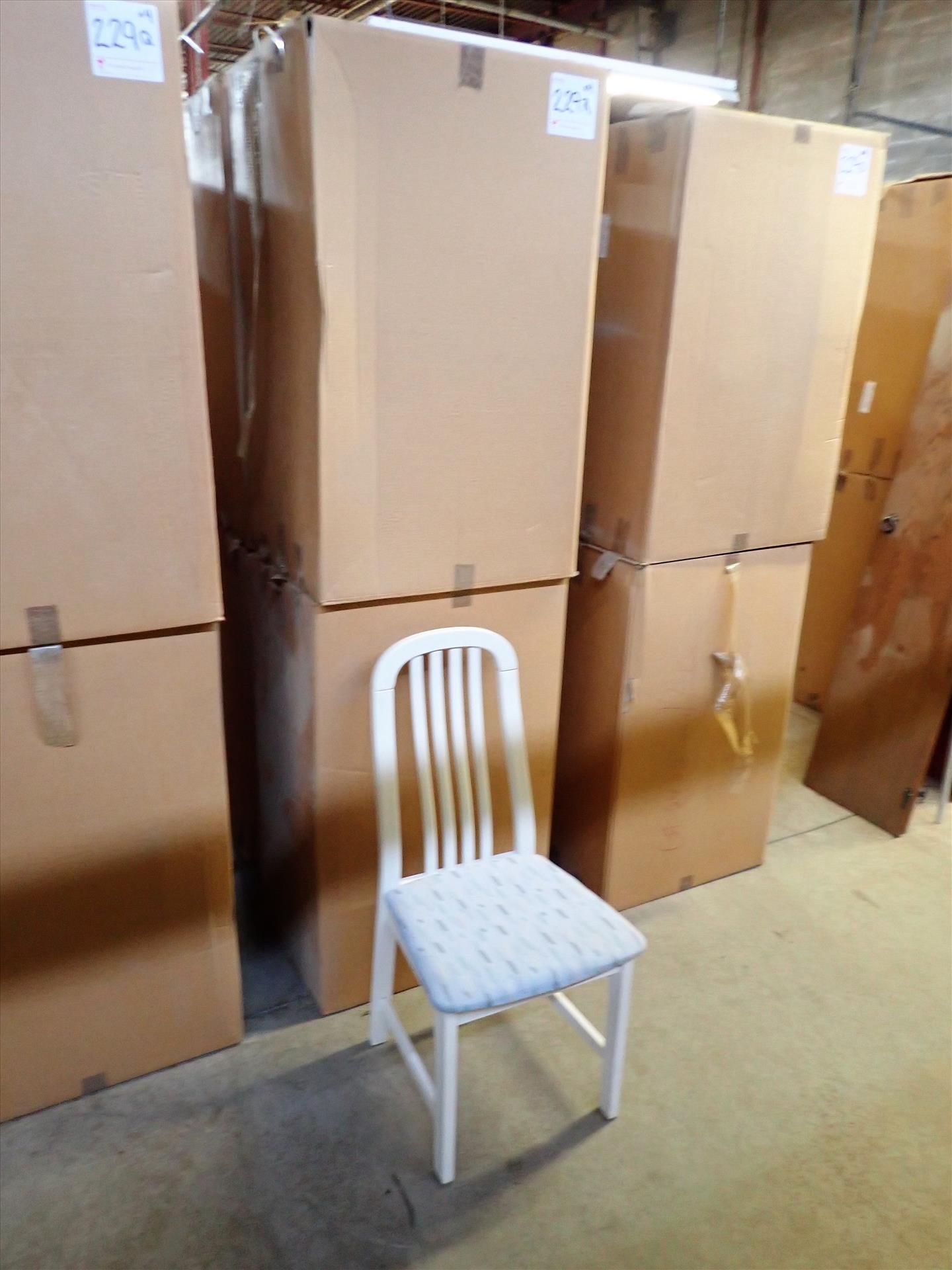 (4) Koln dinning chairs (NEW in box), white lacquered finish, stain-resistant commercial-grade - Image 2 of 2