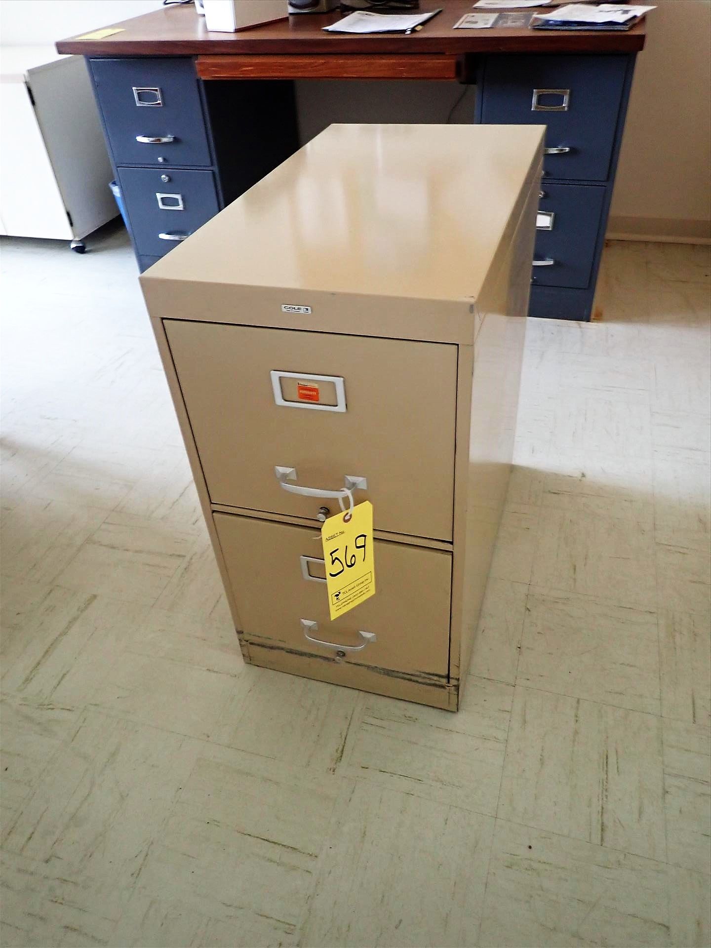 2-drawer, vertical filing cabinet (no contents)
