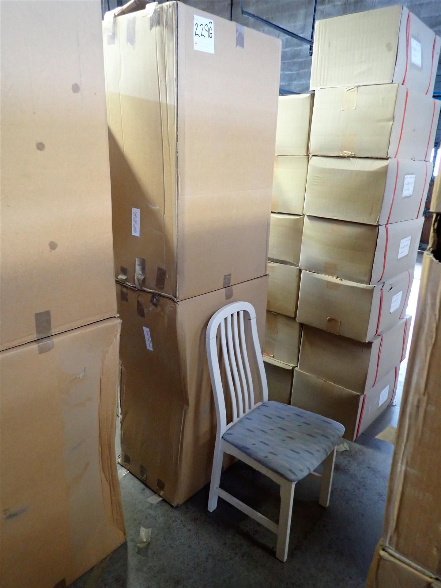 (4) Koln dinning chairs (NEW in box), white lacquered finish, stain-resistant commercial-grade - Image 2 of 2