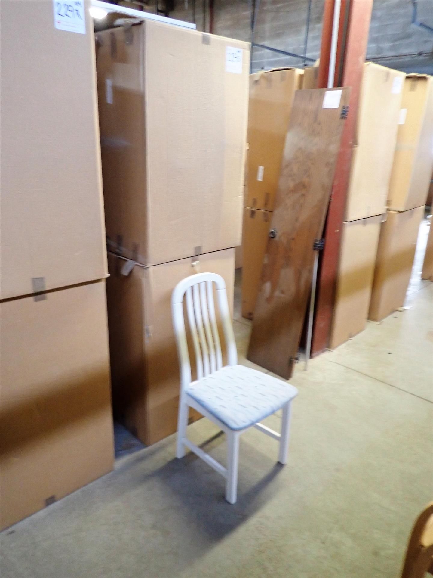 (4) Koln dinning chairs (NEW in box), white lacquered finish, stain-resistant commercial-grade - Image 2 of 2