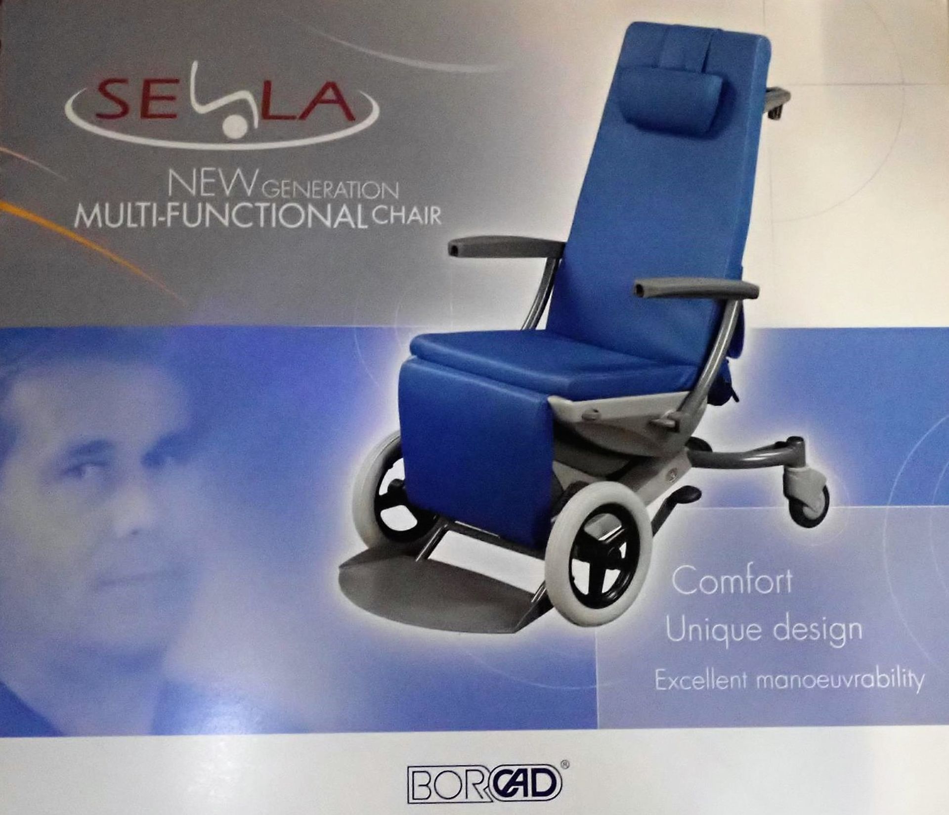 BorCad Sella Medical Multifunctional Examination/Dialysis Chair, mod. SLA-IF10, S/N 0642, Black,