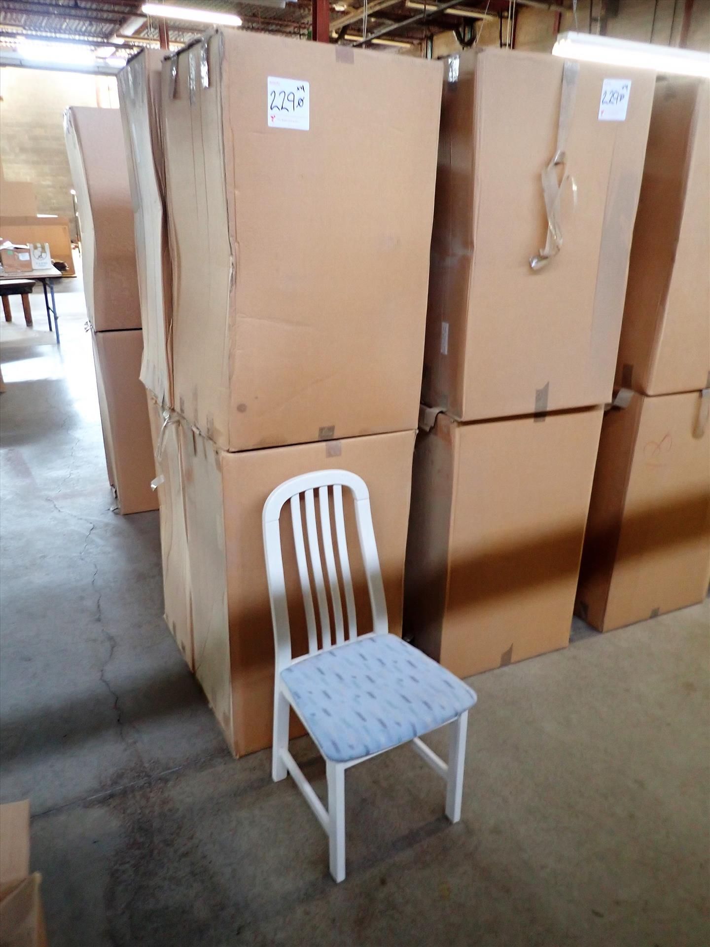 (4) Koln dinning chairs (NEW in box), white lacquered finish, stain-resistant commercial-grade - Image 2 of 2