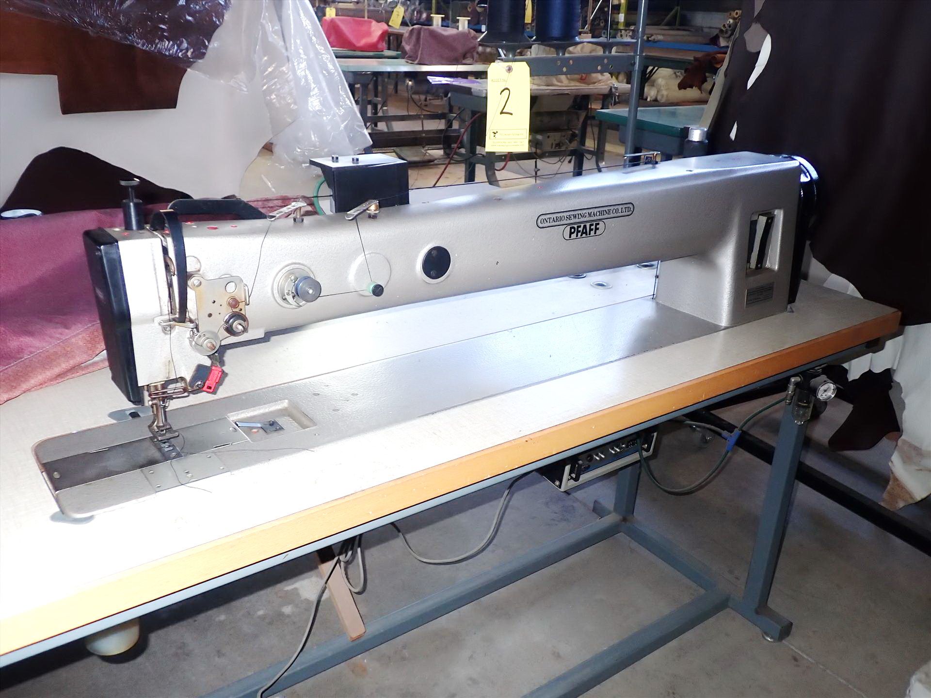 Pfaff industrial sewing machine, mod. 1245-706/48-6101-900/56-CLPMN8, S/N 599038, 32 in. throat, 1/2