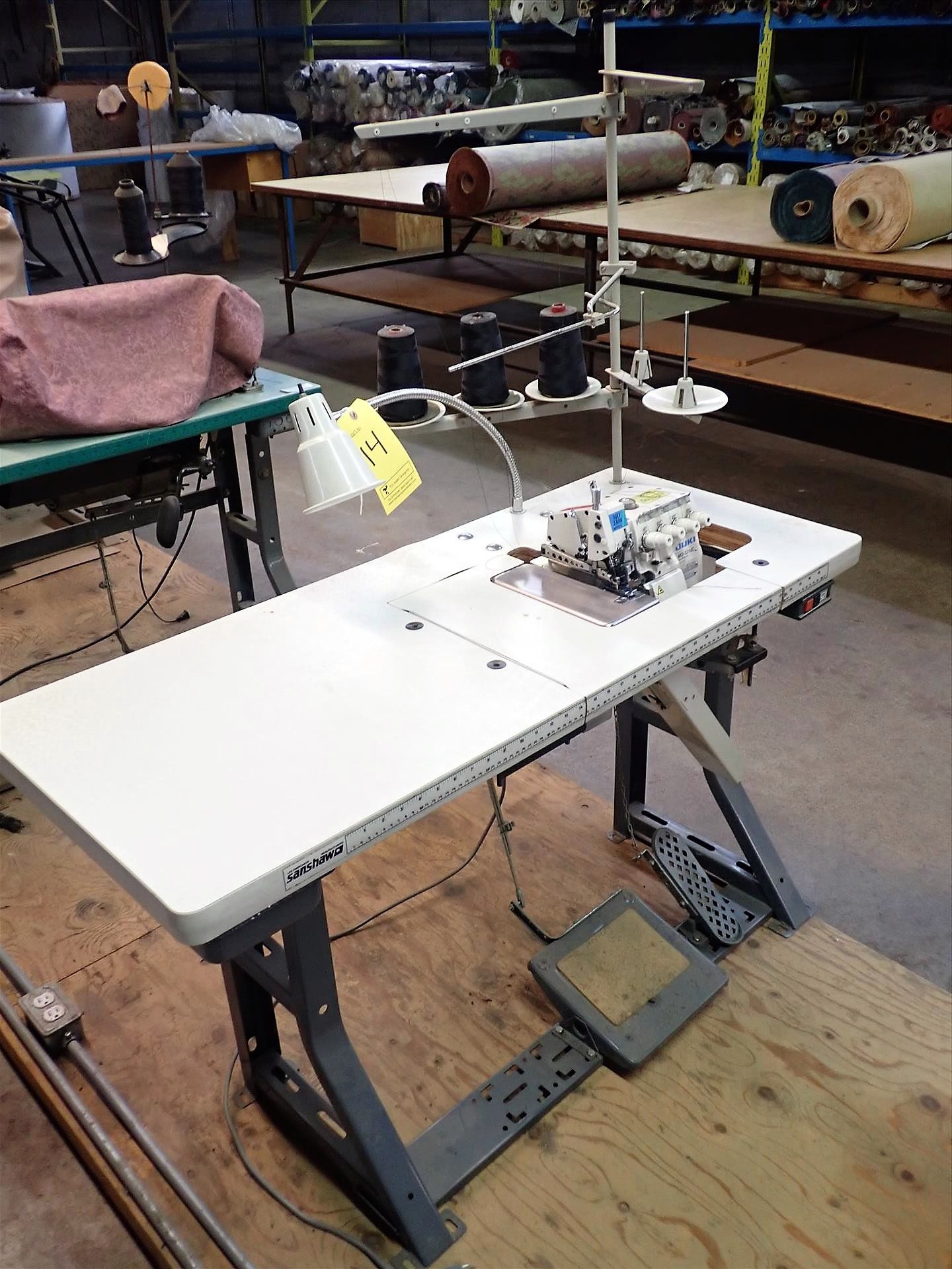 Juki industrial overlock sewing machine, mod. MO-3314E, S/N 5MOTG17905 c/w 20 in. x 48 in. - Image 6 of 6