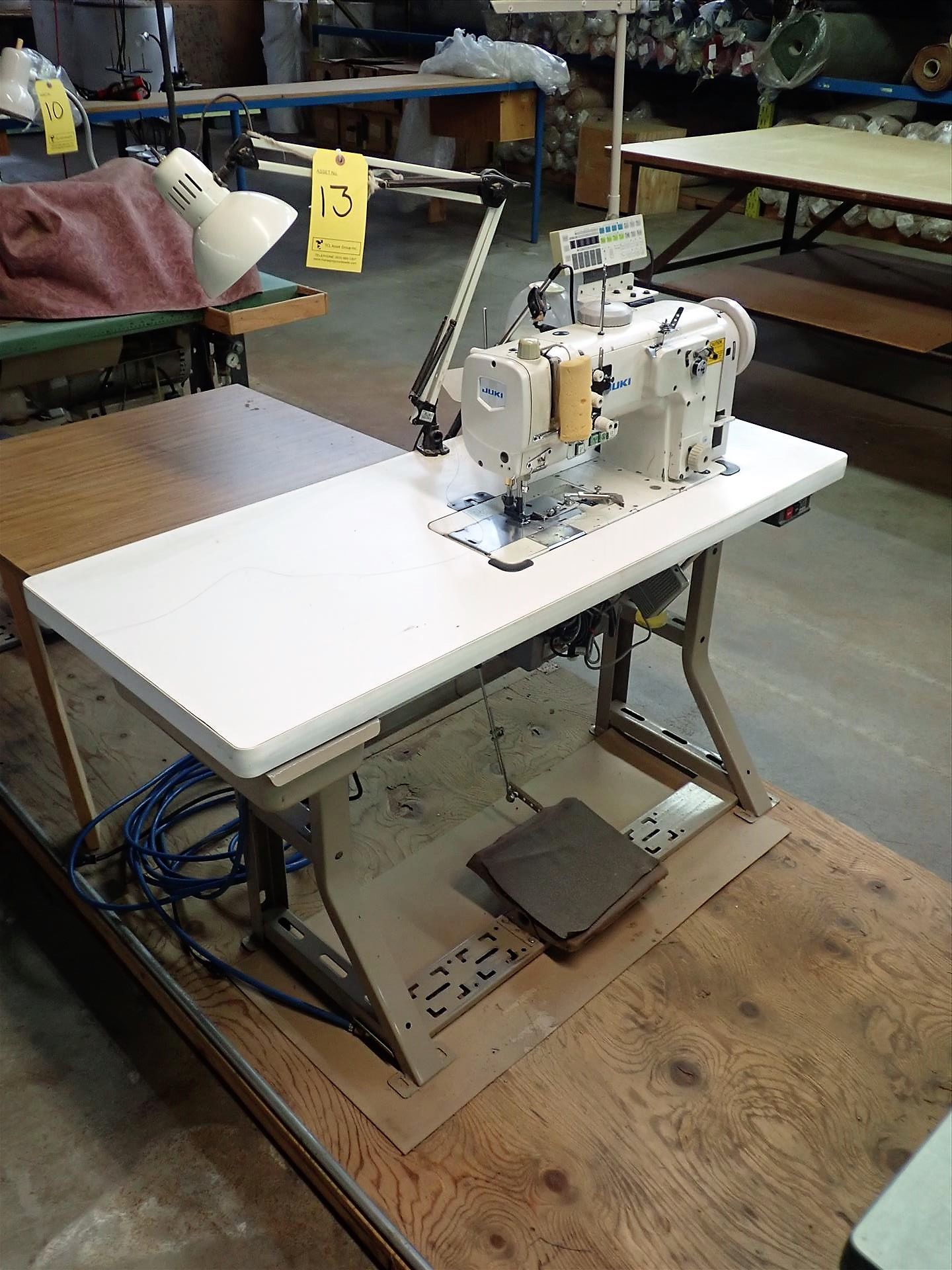Juki industrial sewing machine, mod. LU-2210N-7, S/N 3L8XC05581, programmable 10 in. throat, 1/2 - Image 7 of 7
