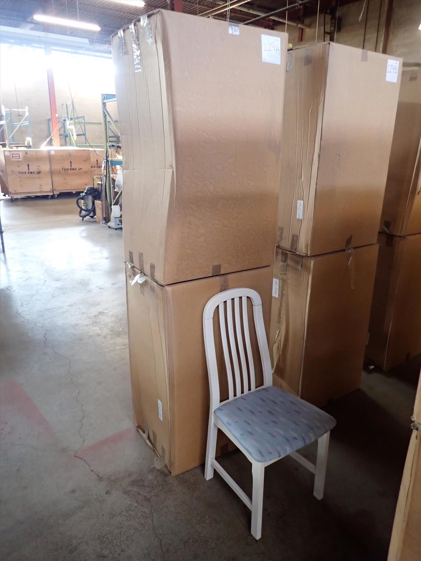 (4) Koln dinning chairs (NEW in box), white lacquered finish, stain-resistant commercial-grade - Image 2 of 2