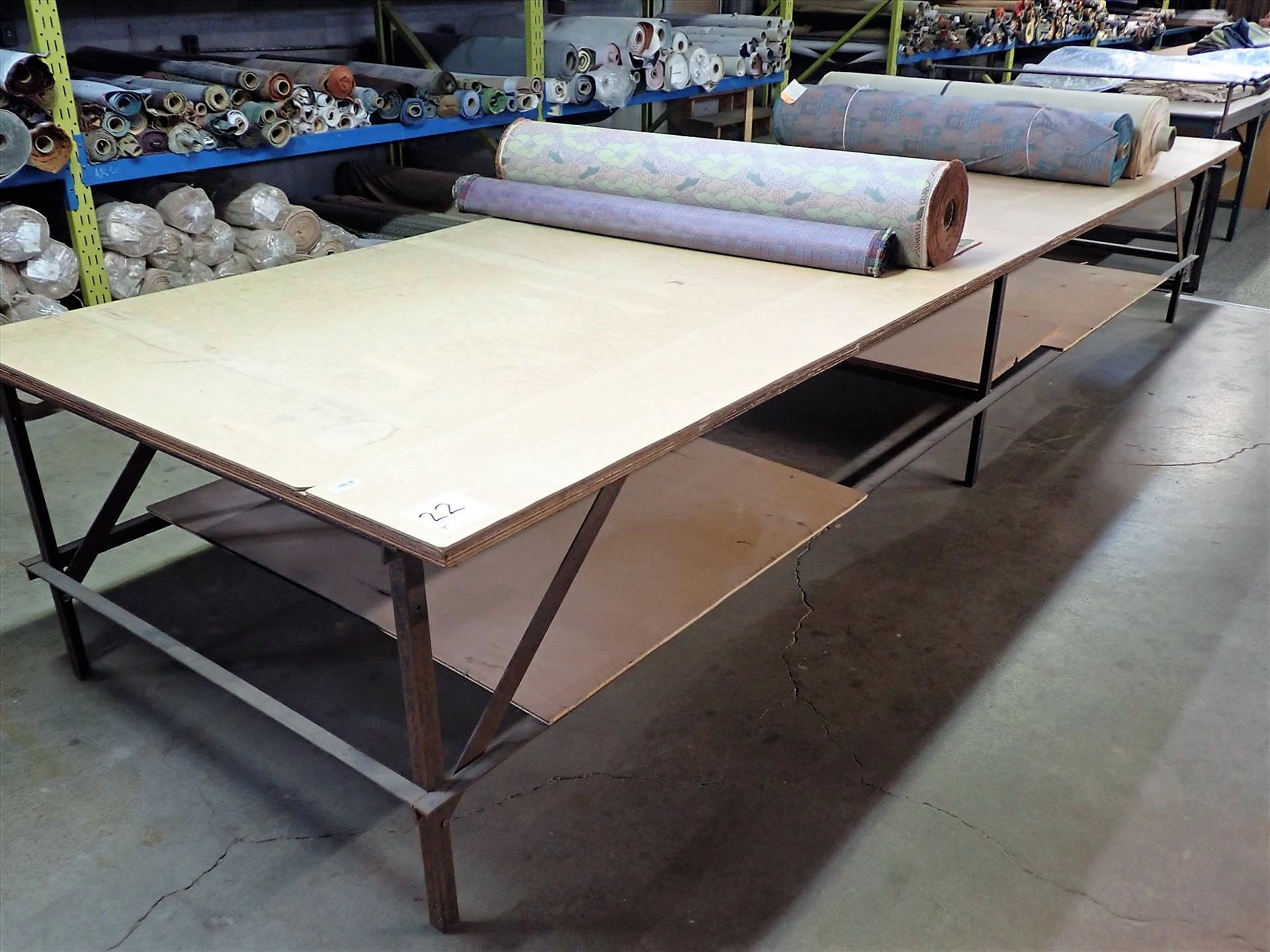 Fabric lay-out/spreading/cutting table, 60 in. x 16 ft