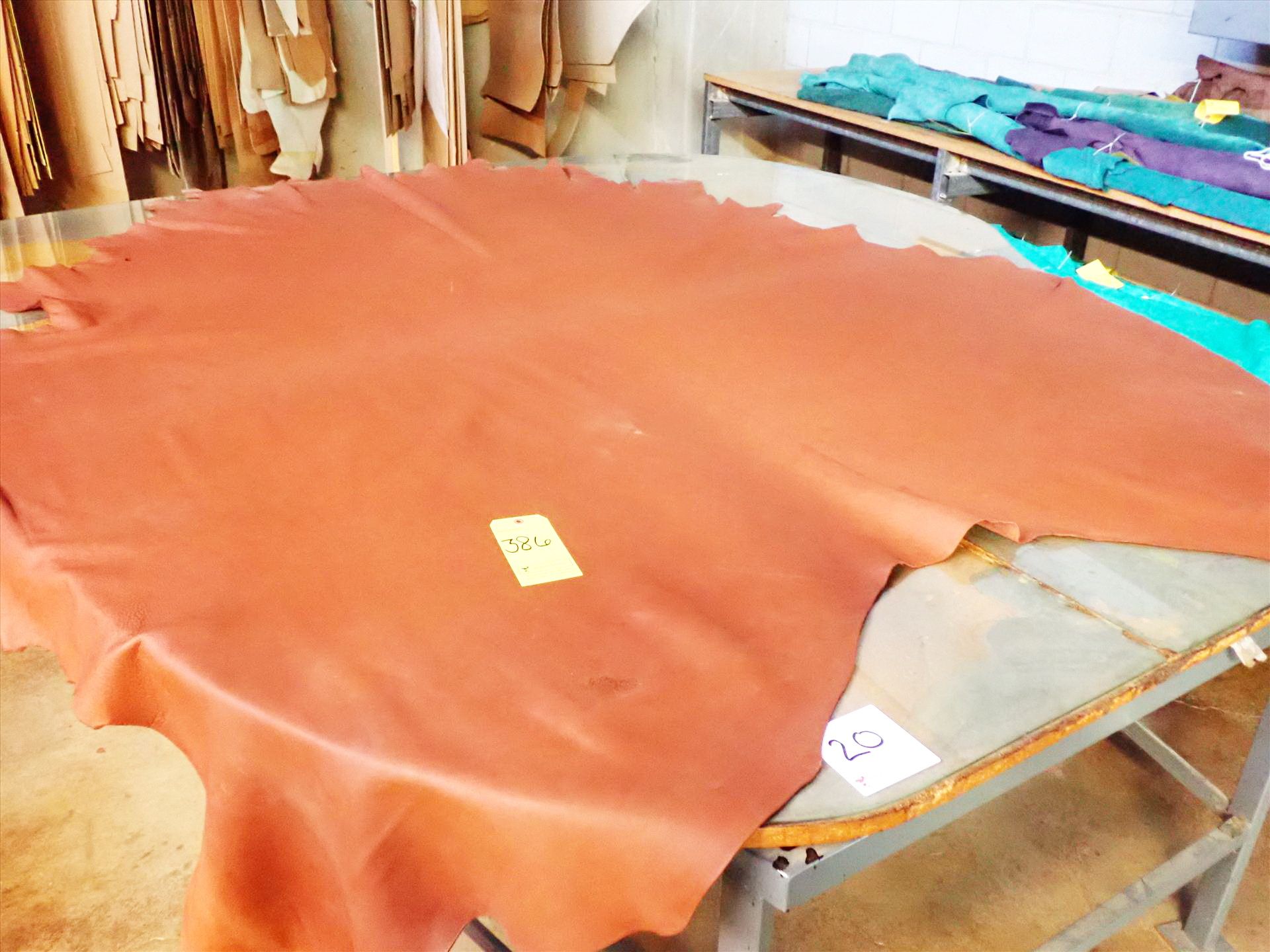Vintage Leather, Verona/Acorn/European, (2) full hides, 57.78 and 60.68 sq ft and partial hide,