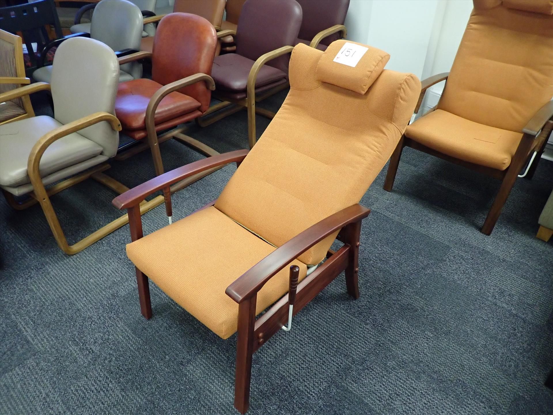 Clipper back-recliner, gas-cylinder, head-rest, assistance-bar, dual-hand levers, stain-resistant - Image 2 of 3