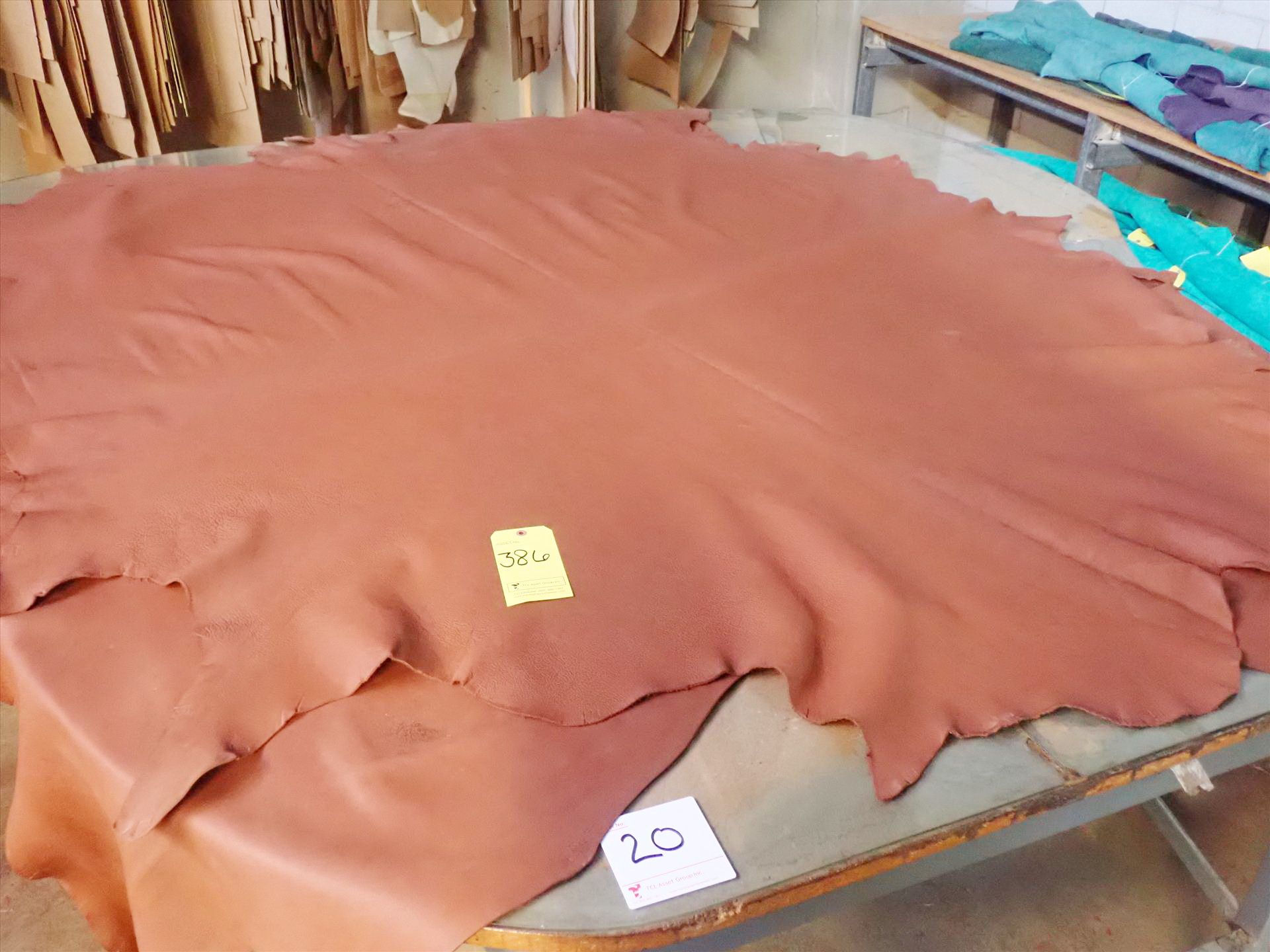 Vintage Leather, Verona/Acorn/European, (2) full hides, 57.78 and 60.68 sq ft and partial hide, - Image 3 of 7
