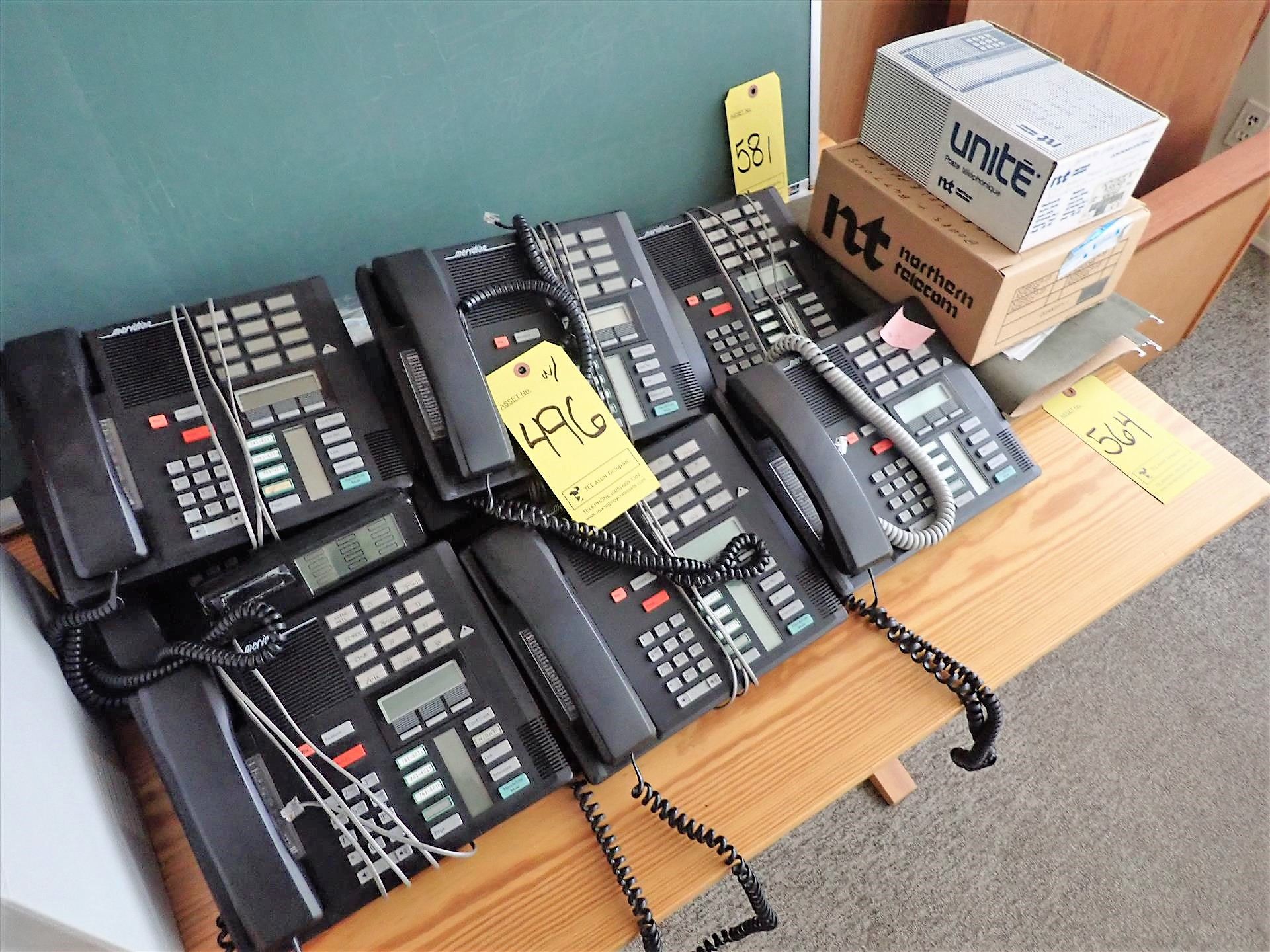 Nortel Meridian phone system w/ (10) hand sets - Image 2 of 3