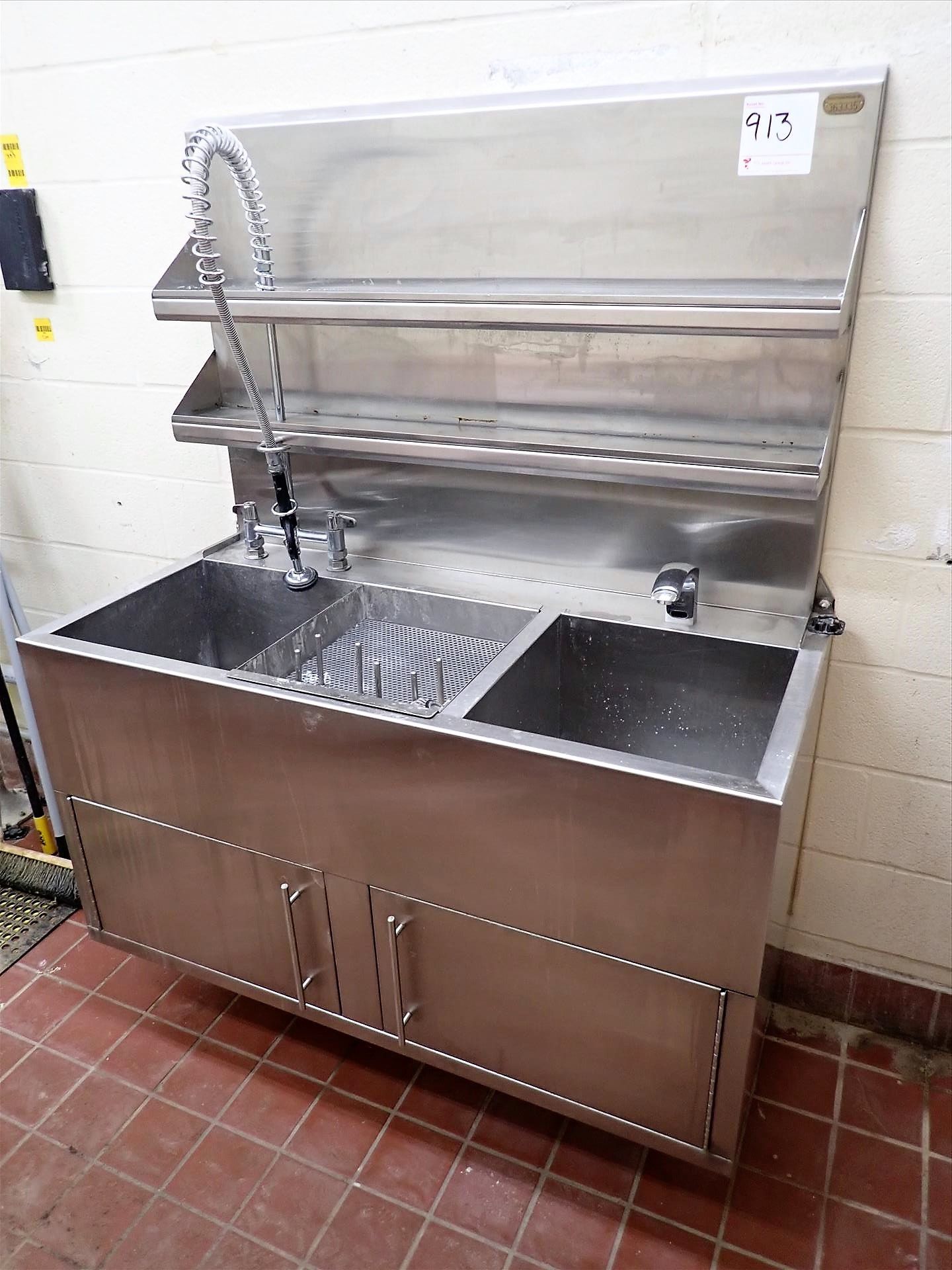 s/s sink, 2-basin, 24" x 50" [Ingredients Lab]