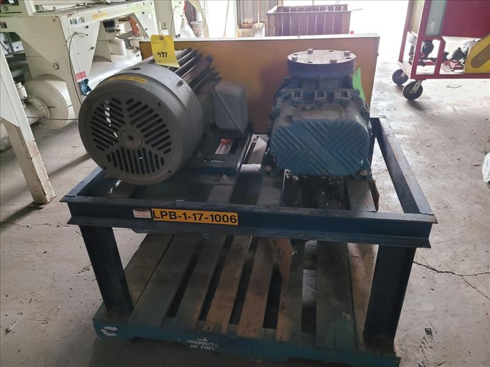 Blower Engineering blower unit, mod SPENCER RB50V, s/n 895022R, with 30 hp motor [Storage Shed]