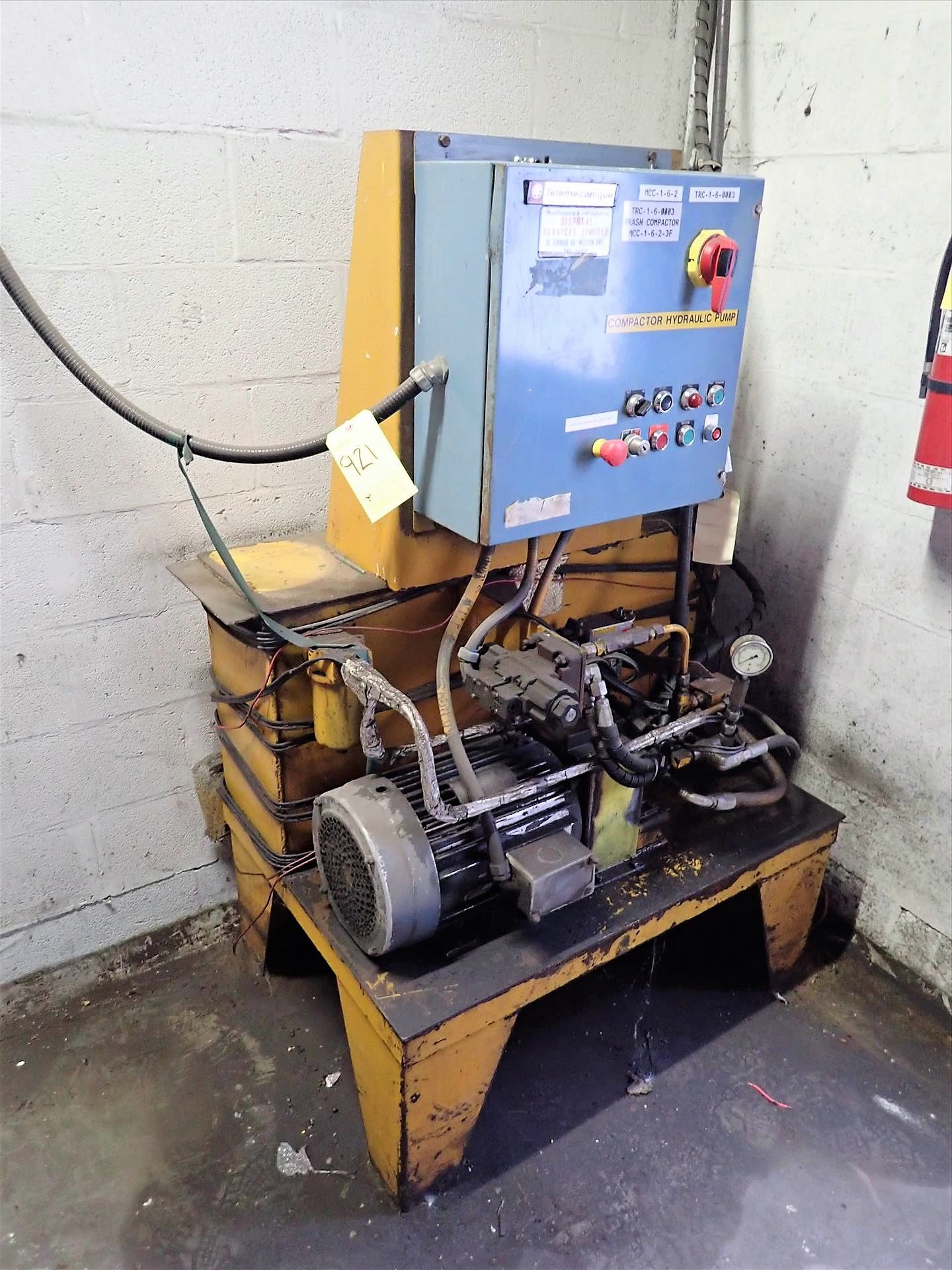 DisposalServices trash compactor, 10 hp [Meat Grinding Area]