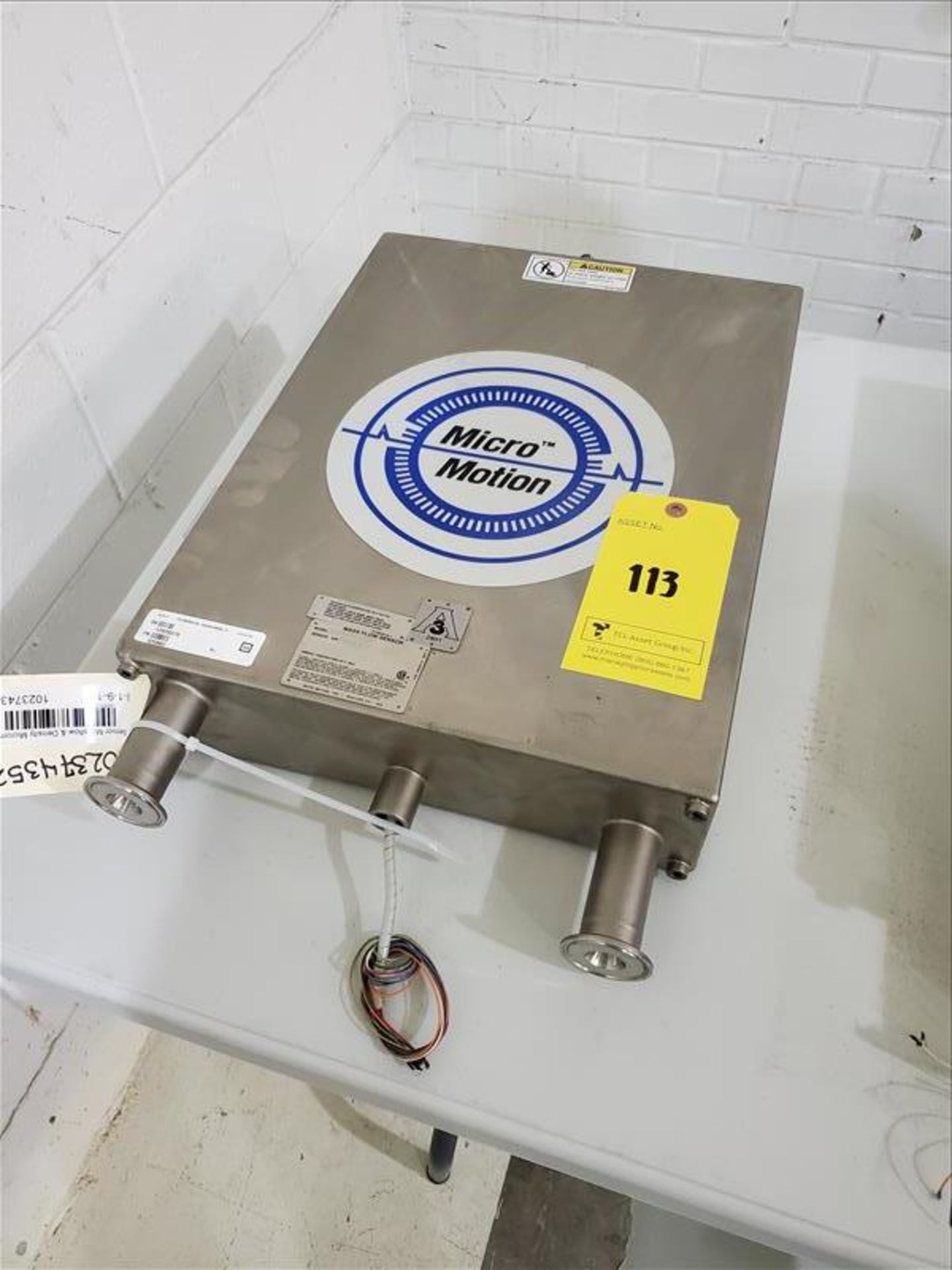 Micro-motion stainless mass flow sensor, mod DL065S2426C, s/n 12020370, 1" [Packaging Warehouse]