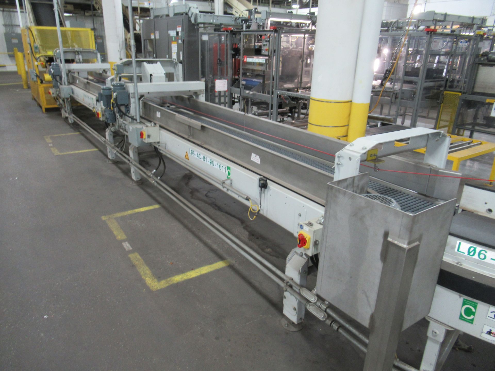 Protec Flowmaster conveyor belt, 62'l x 28"w, (3) curve conveyor, (1) straight conveyor, (2) - Image 3 of 4