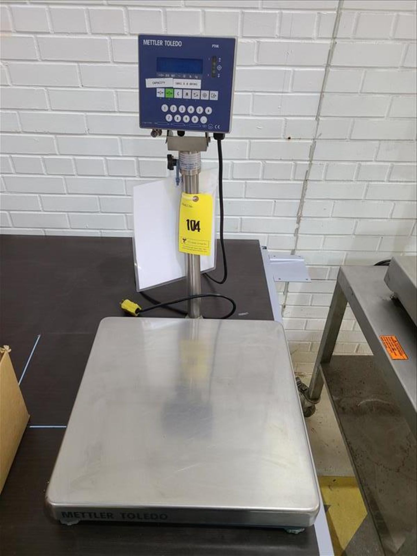 Mettler/Toledo stainless digital platform scale, mod PTHK, s/n 5401OFJ, 18" x 18", with stainless