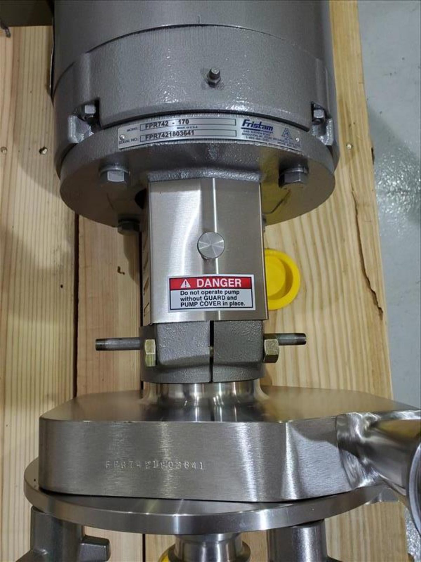 Fristam stainless centrifugal pump, mod FPR 742-170, s/n 3641, 2" x 2", with 7.5 hp motor [Packaging - Image 2 of 2