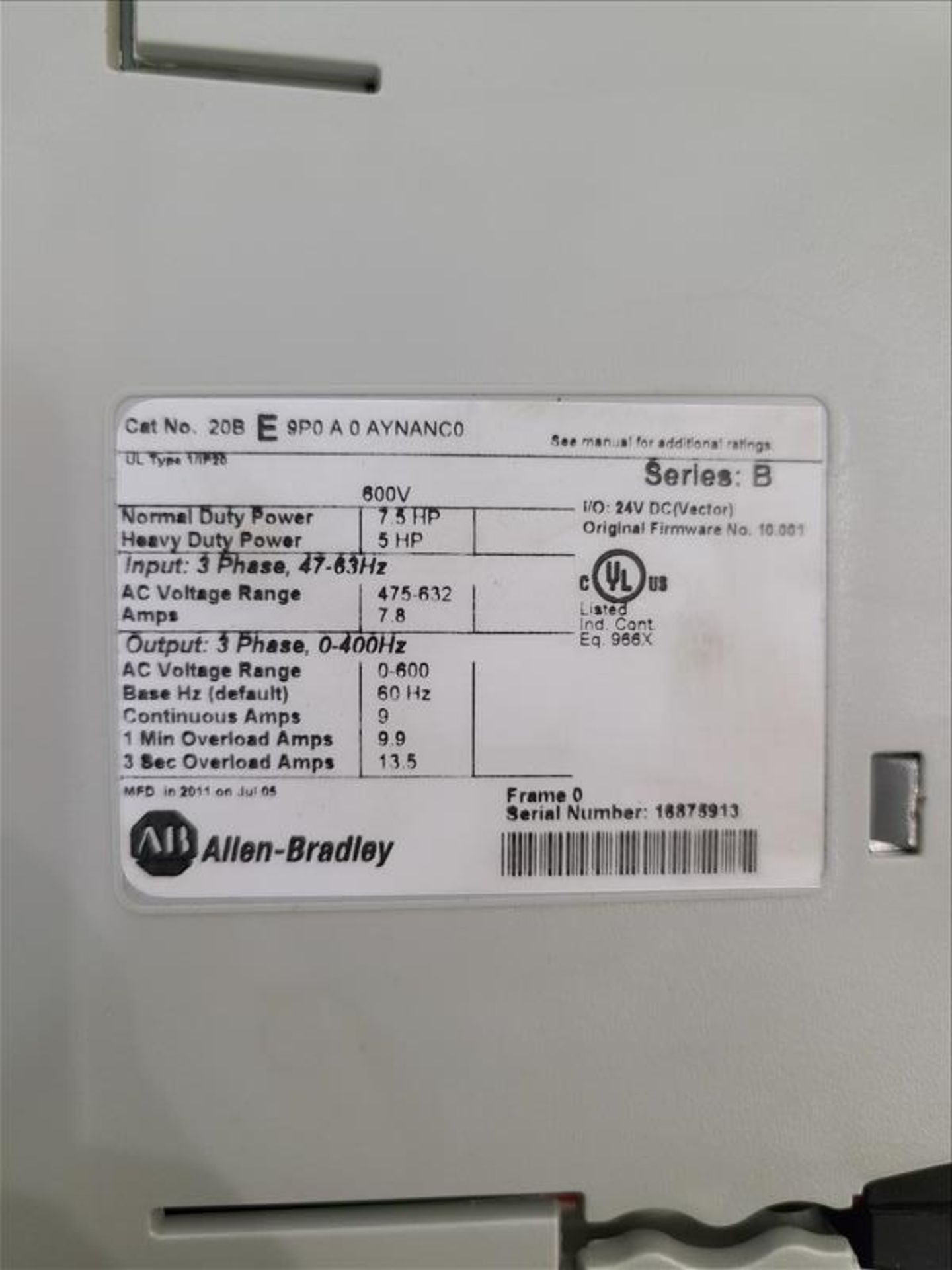 [LOT] (2) Allen Bradley power-flex AC drives, (1) 3 hp, (1) 0.5 hp [Packaging Warehouse] - Image 2 of 3