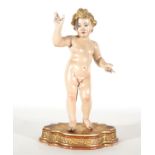 Enfant Jesus with wooden base, Italian school from the 17th - 18th century