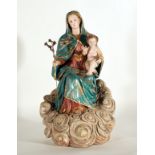 Exceptional Neapolitan Madonna and Child in Terracotta, Italy, first half of the 18th century